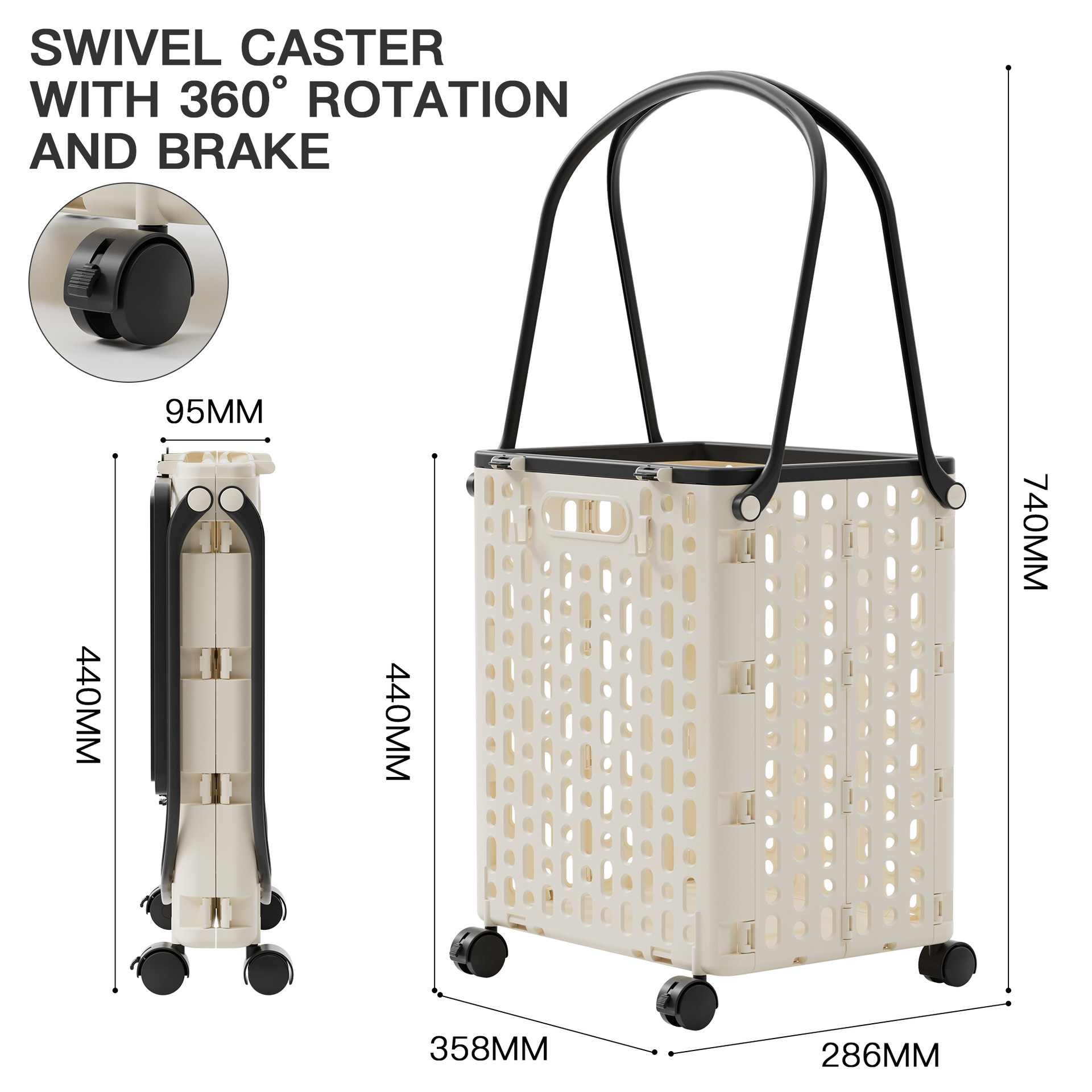 Household shopping cart folding trolley portable express trolley wheeled grocery shopping cart