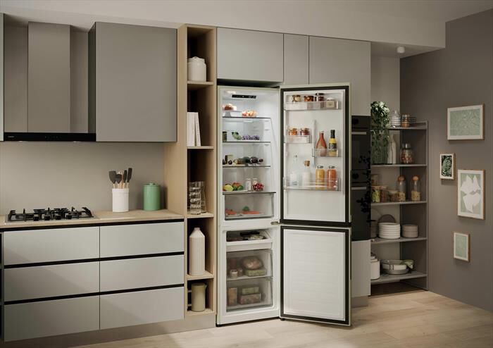 CANDY - Frigorifero combinato CNCQ2T518EC Classe E 279 lt-Crema