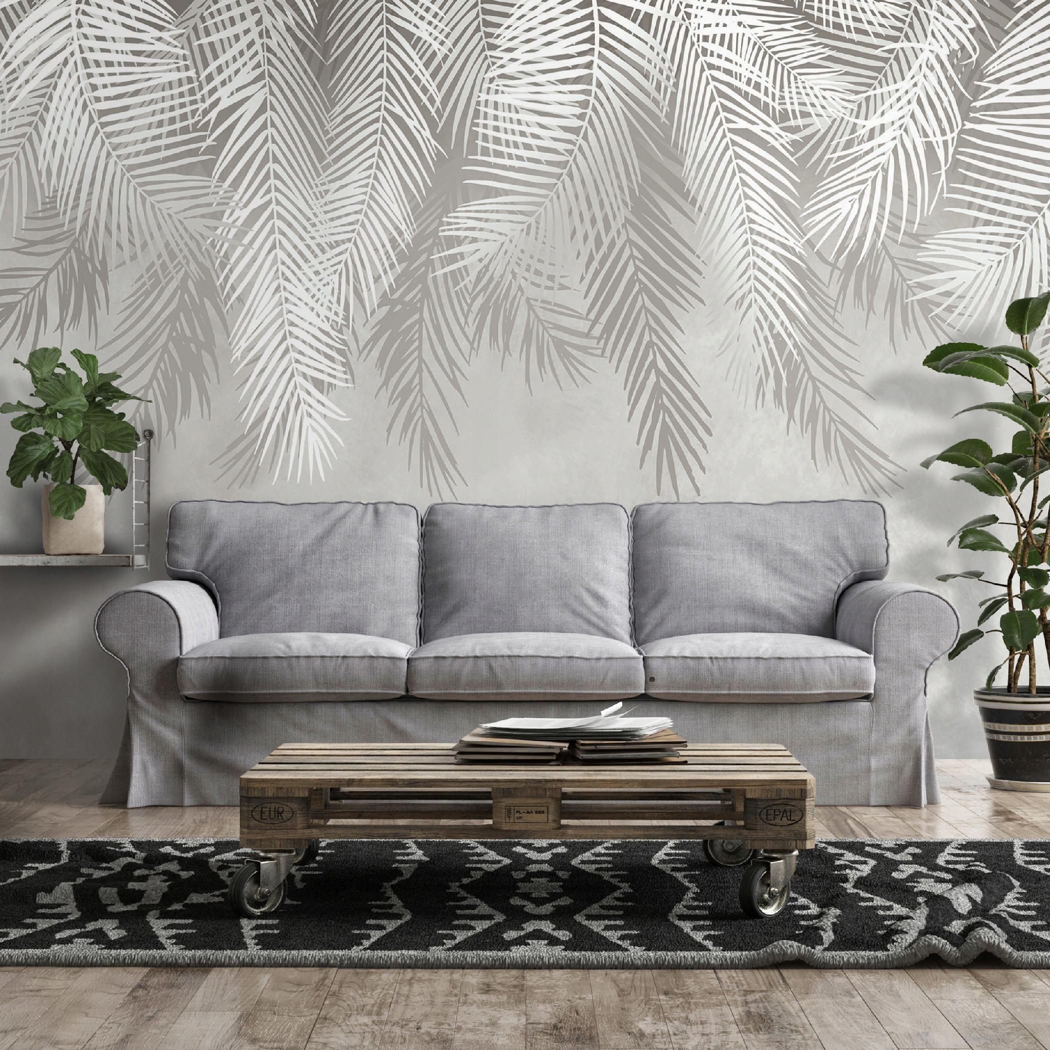 Palm leaf wall mural for the bedroom or living room, wallpaper 400x280