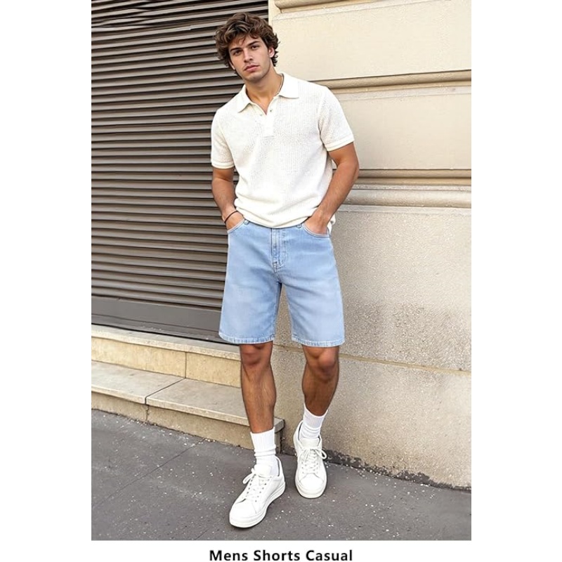 Mens Baggy Jean Shorts