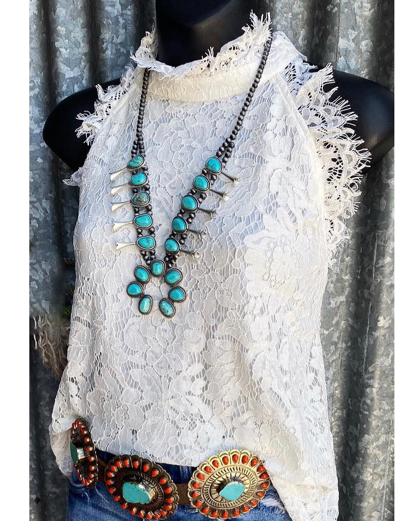 Women Summer Classy White Lace Tank