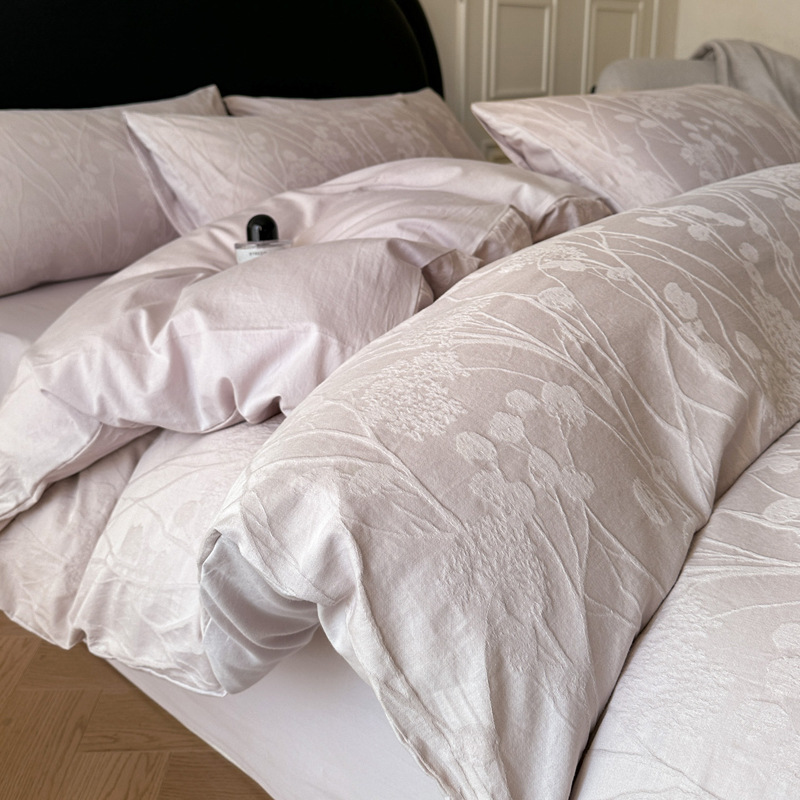 Long-staple cotton bed set of four 100% cotton 60 cotton jacquard quilt cover bed linen