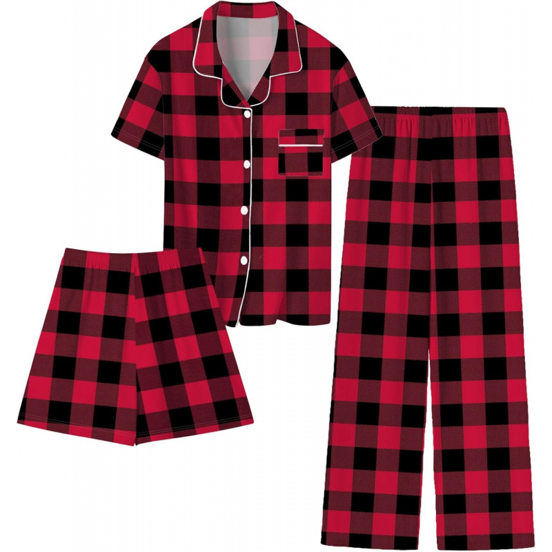 Girls Lyocell 3 Piece Pajamas Set