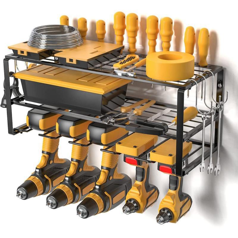 Garage tool storage rack tool storage rack hand drill screwdriver tool rack wall-mounted rechargeable drill storage rack