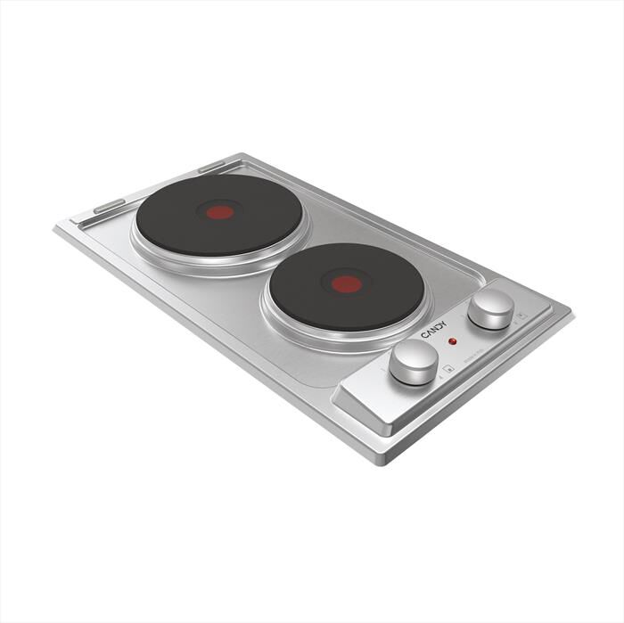 CANDY - Piano cottura elettrico CE32XK 28,8 cm-Acciaio inox