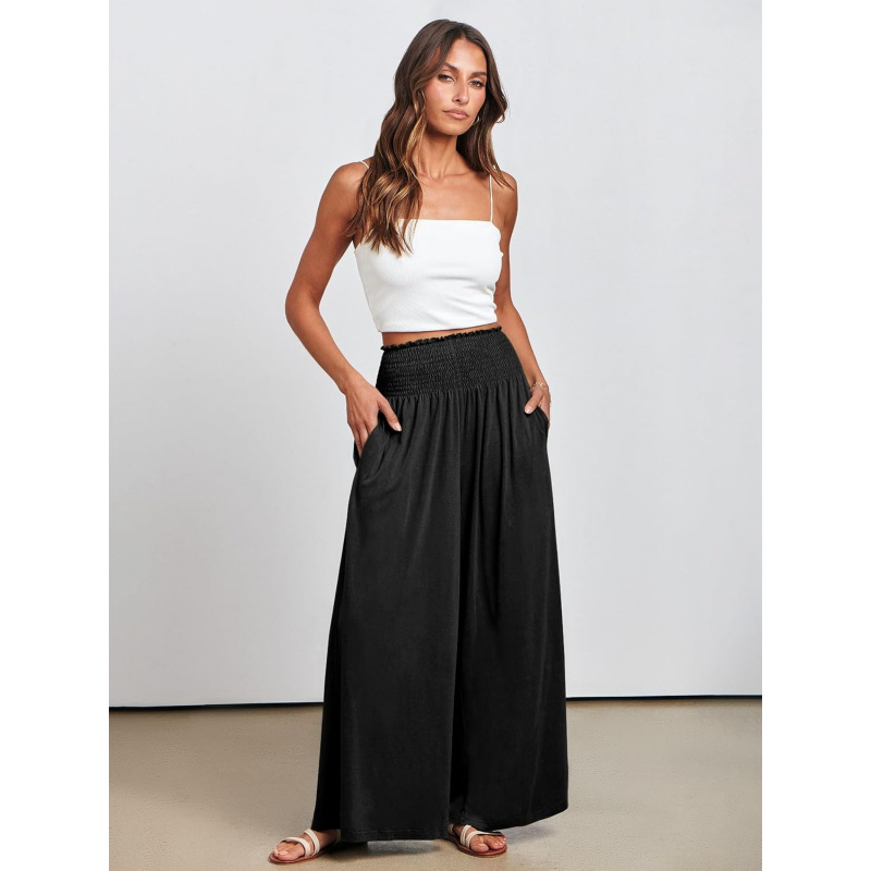 Women Palazzo Pants Summer Boho Wide Leg