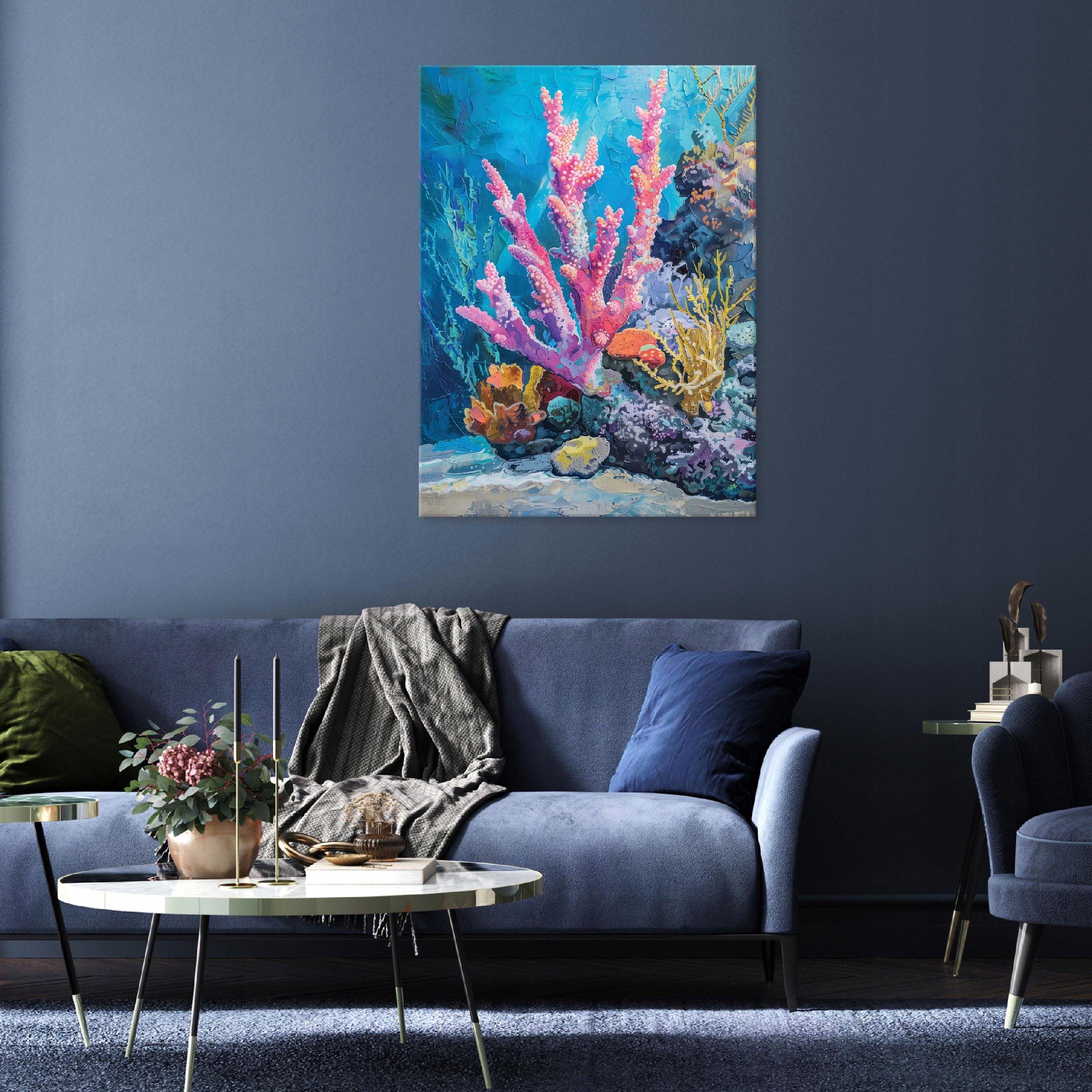 Coral reef ocean sea bedroom living room canvas wall art 40x30