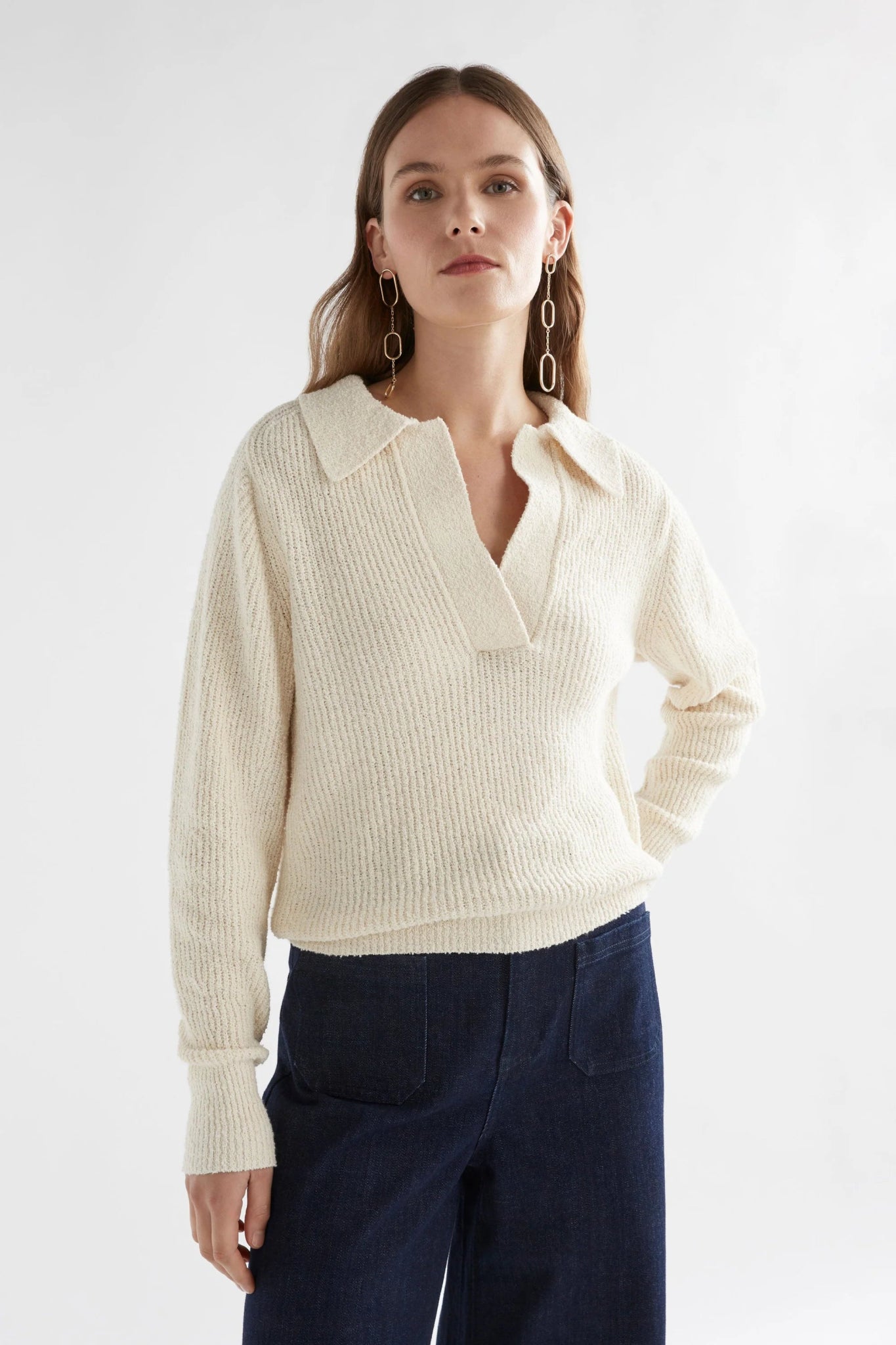 Eco Blend Polo Collarn Sweater
