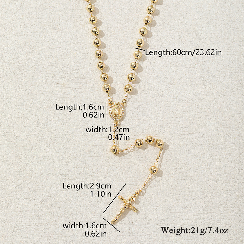 Cross necklace copper