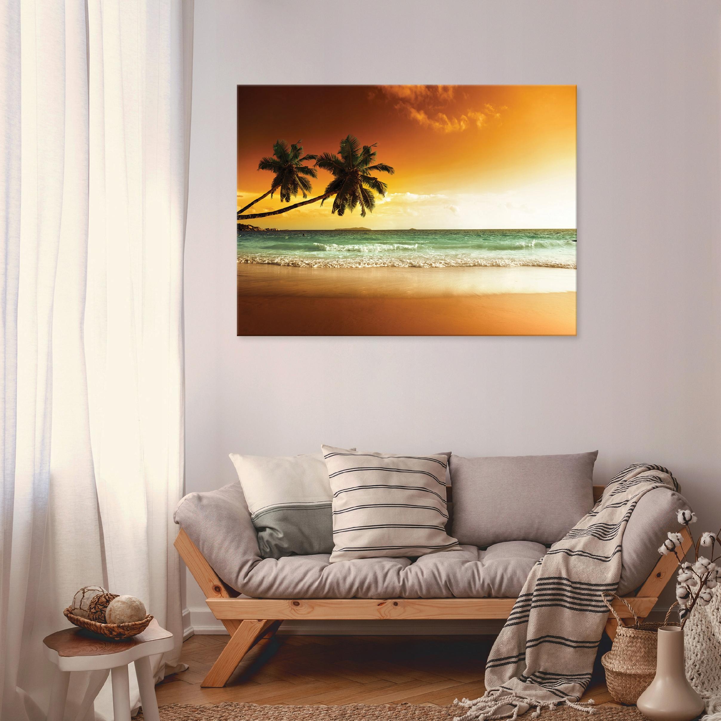 Beach, palm trees, landscape, nature painting for the bedroom or living room, on canvas, 40x30