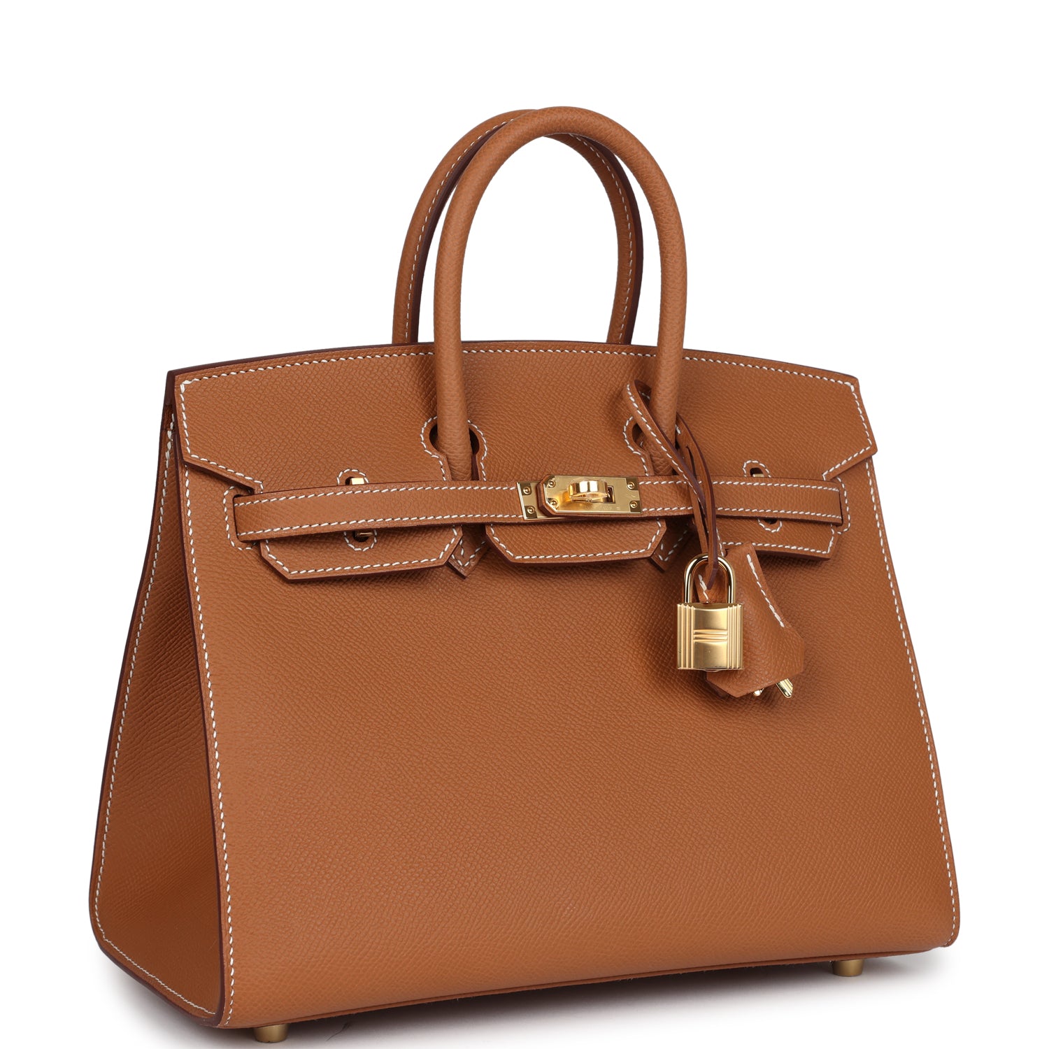 Birkin Sellier 25 Gold Epsom Gold Hardware