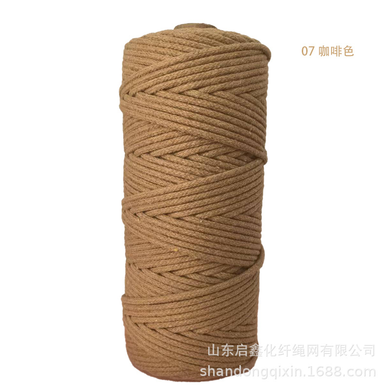 Braided rope drawstring decorative tapestry rope tag rope colored cotton rope