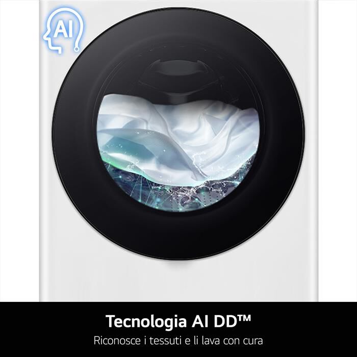 LG - Lavatrice AI DD F0P3020TSWC XL 20kg Classe B-Bianco
