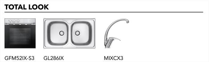 GLEM GAS - Piano cottura a gas GTL64IX 4 fuochi 58,5cm-Inox