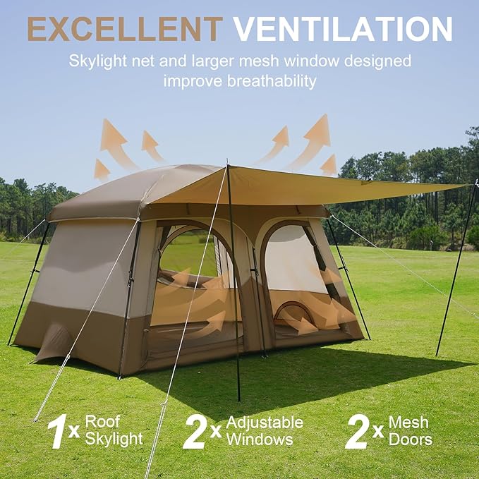 Easy Install Waterproof Outdoor Tent for Backpacking and Camping Hiking