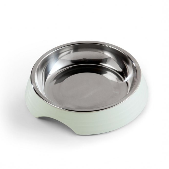 Basic Meow Melamine Ripple katteskål, Mint