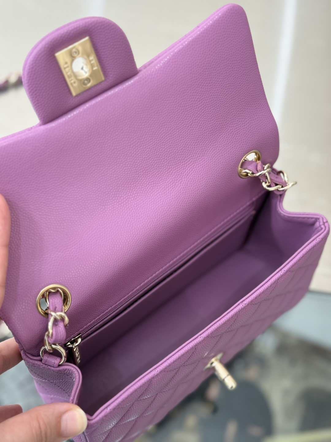 Mini Classic Flap Handbag（Purple） - Mocuir