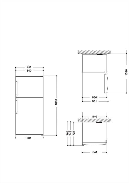 WHIRLPOOL - Frigorifero 2 porte W84TE 72 X 2 Classe E
