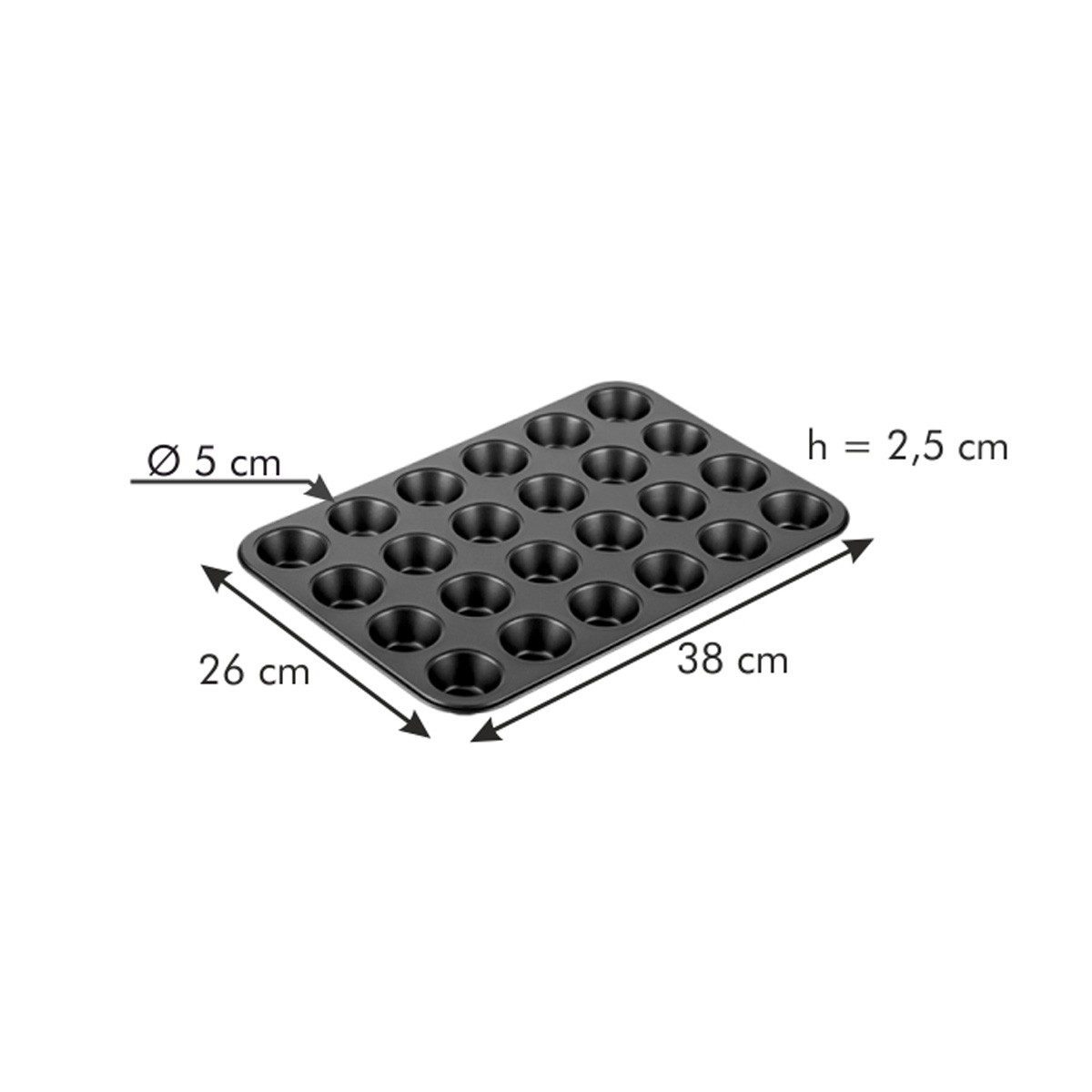 Forma 24 mini muffinů DELÍCIA 38 x 26 cm