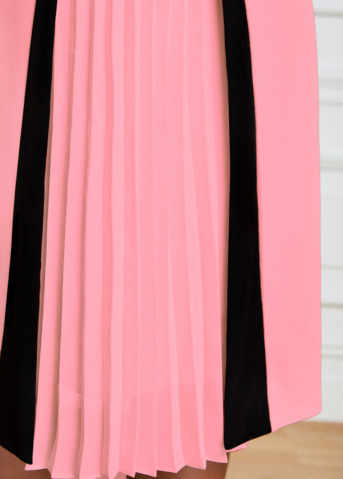 Square Neck Three Quarter Length Sleeve Dress