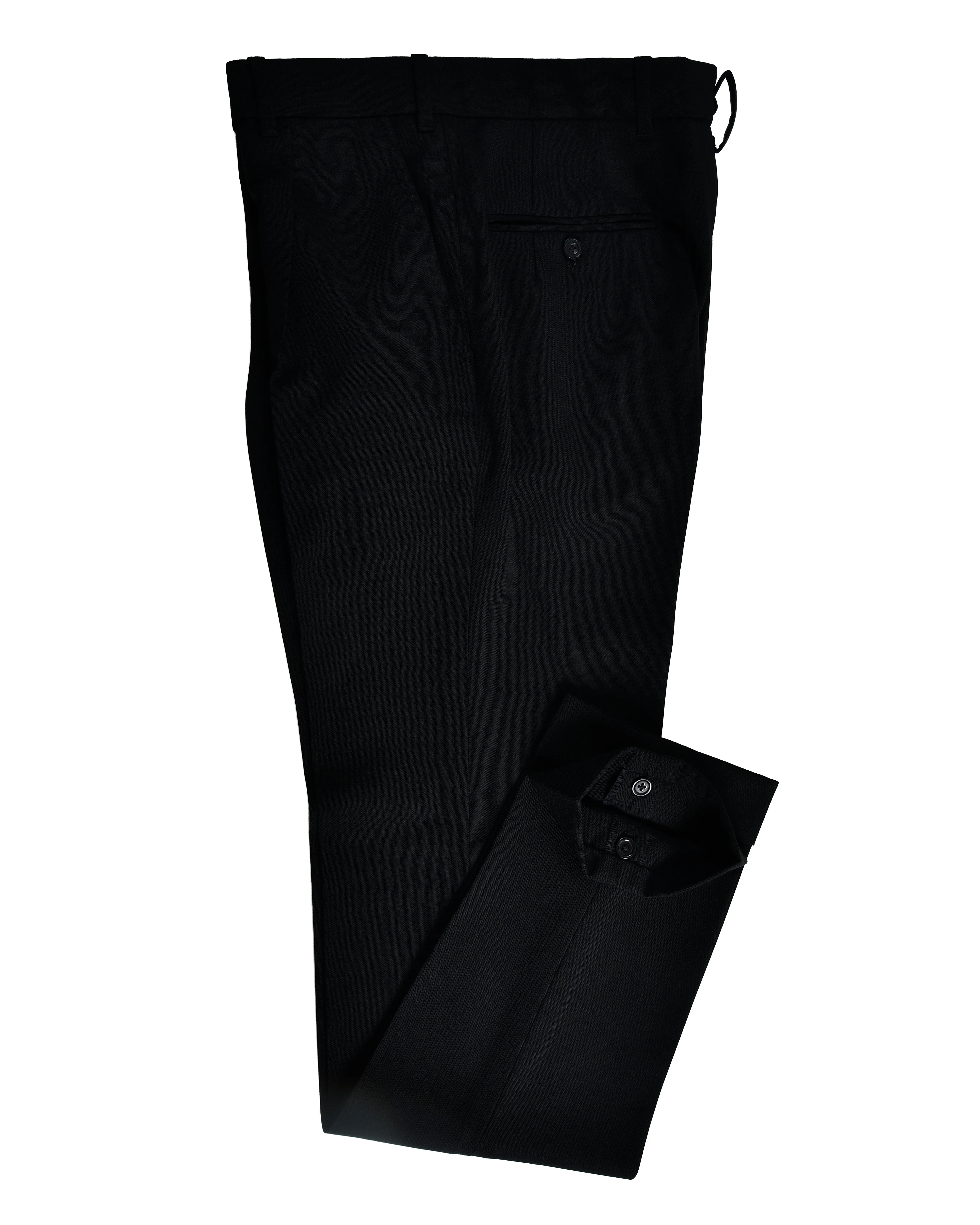Black Tropical Wool Dress Pant