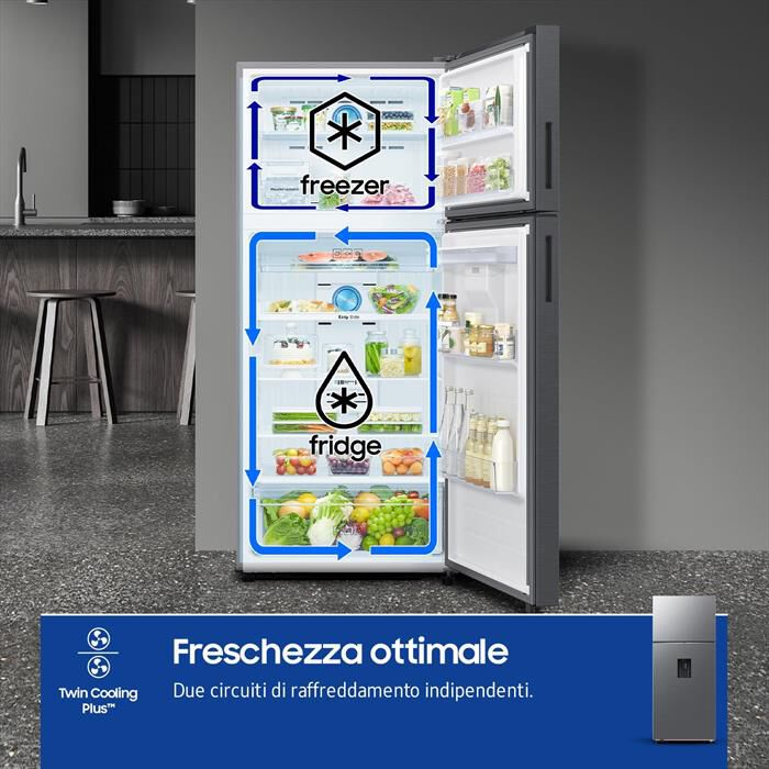 SAMSUNG - Frigorifero 2 porte RT53DG7B14S9EF Classe E 528 lt-Metal Inox