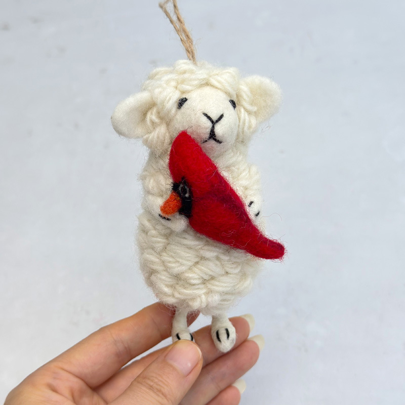 Wool felt pendant cute plush toy