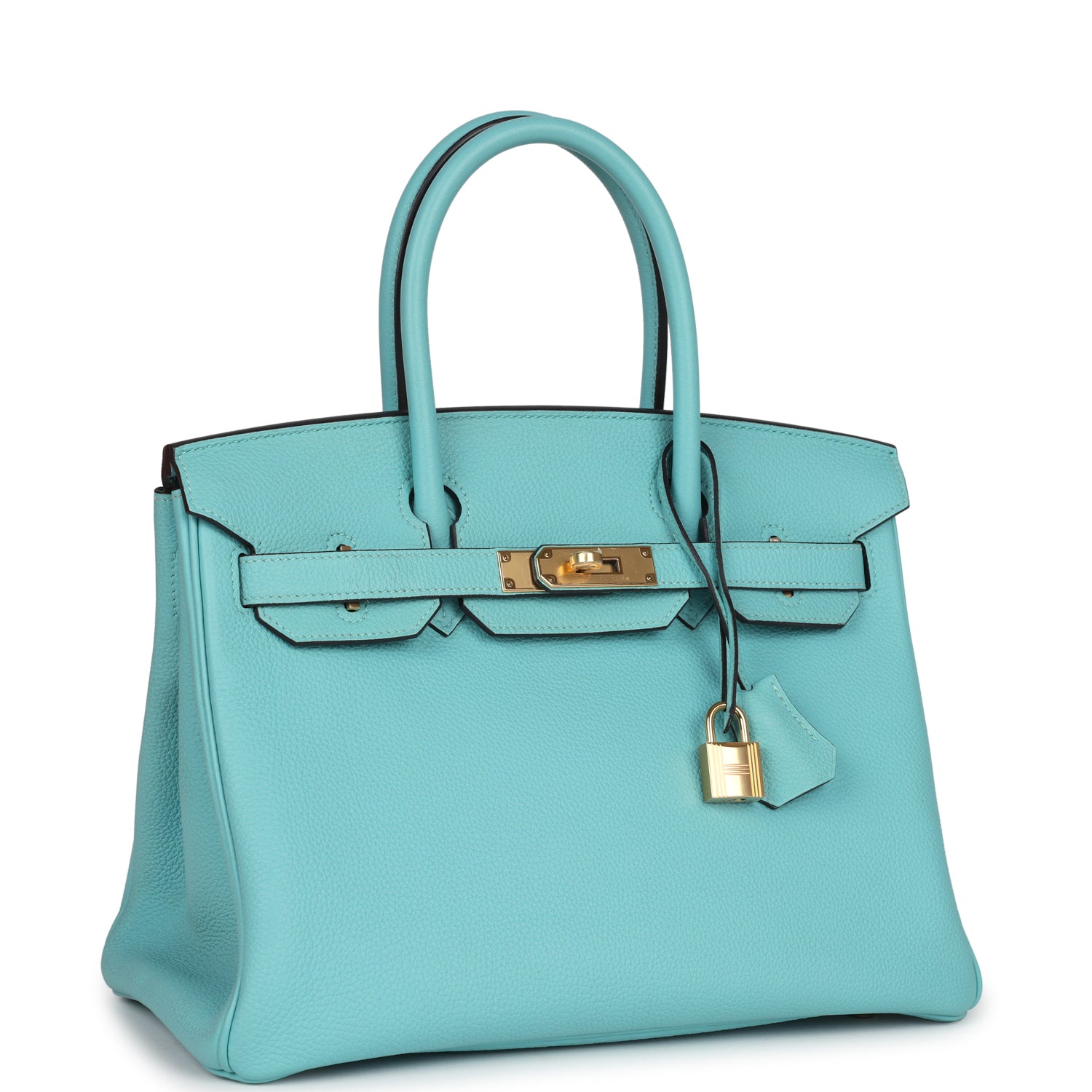 Birkin 30 Bleu Atoll Togo Gold Hardware