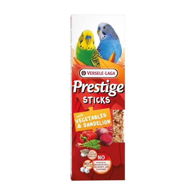Versele-Laga Prestige Sticks Small Parakeets Grønnsaker & Løvetann 60 g