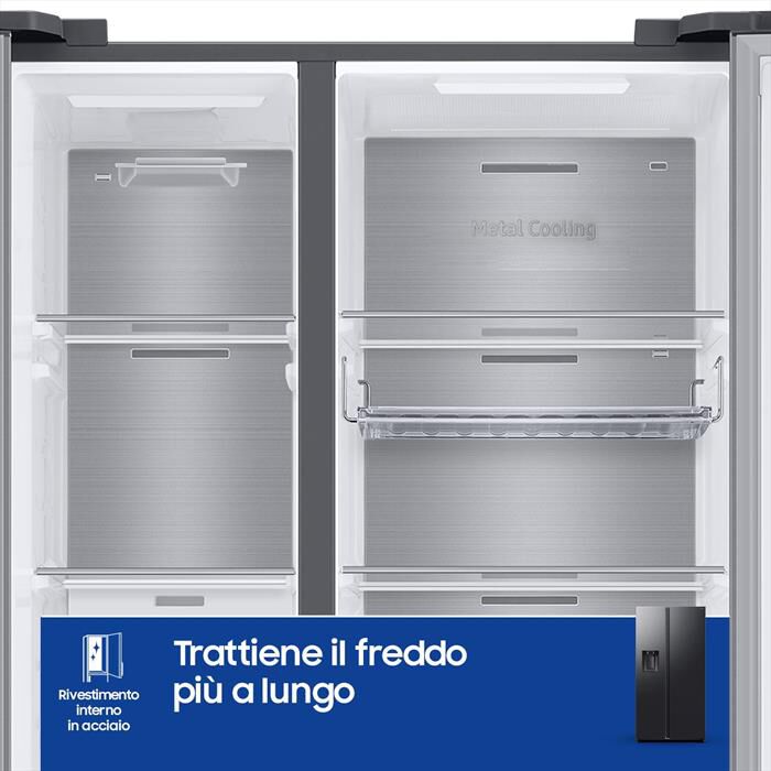 SAMSUNG - Frigorifero side by side RS70F64KEFEF Classe E-Antracite