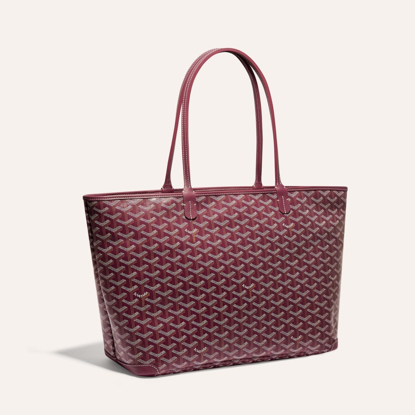Artois Tote MM Bordeaux Goyardine Canvas & Chevroches Calfskin Palladium Hardware