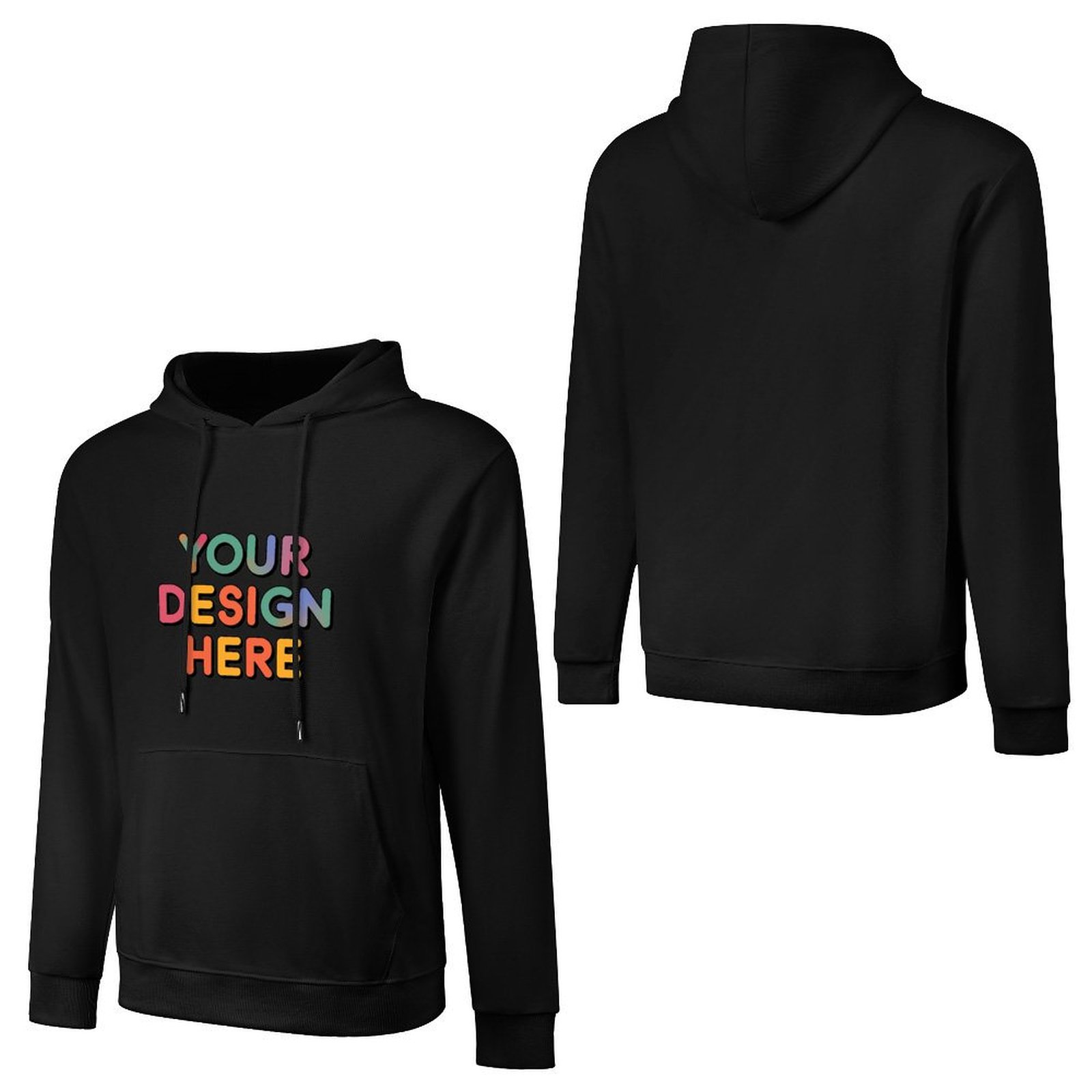Personalized Custom Men’s 100% Cotton Hooded Sweater with Graphic Print
