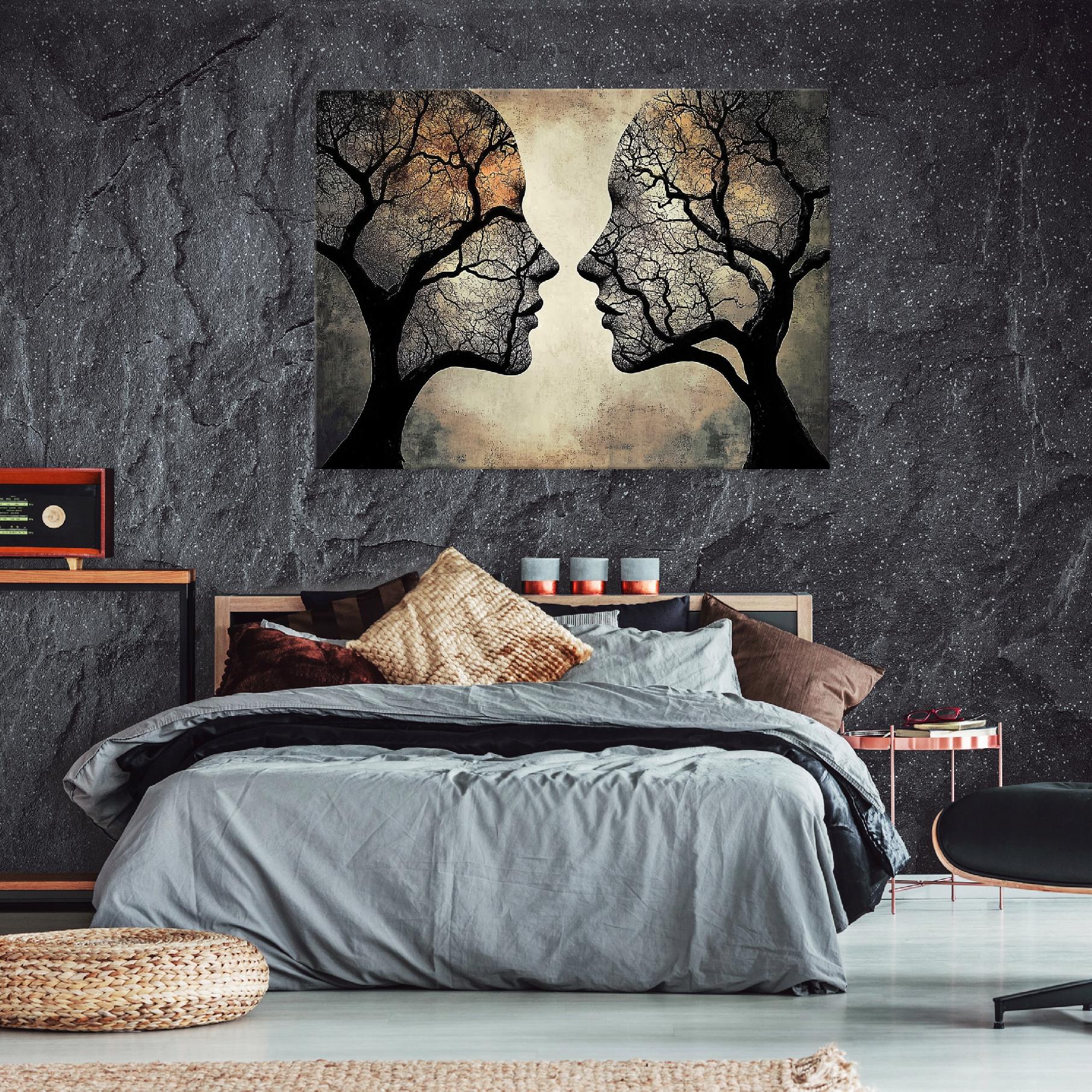 Painting for the bedroom, living room, or kitchen; features a tree and a woman; on canvas; for the wall; 40x30