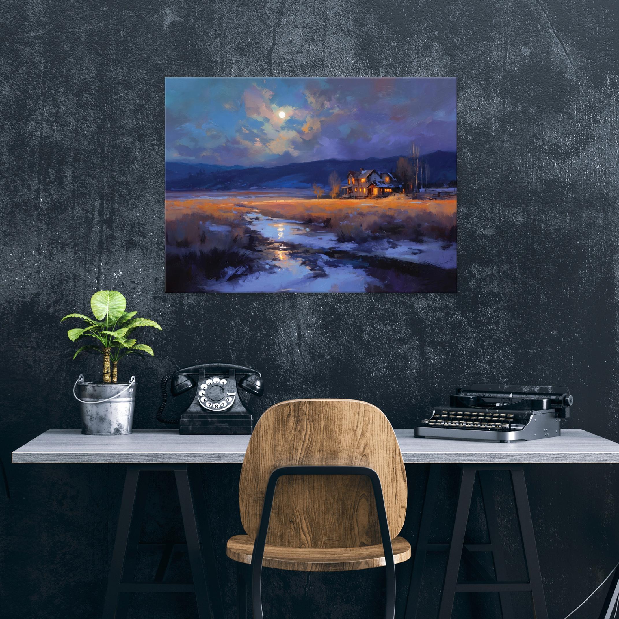 Landscape painting of nature for the bedroom, living room, or kitchen, on canvas, 40x30