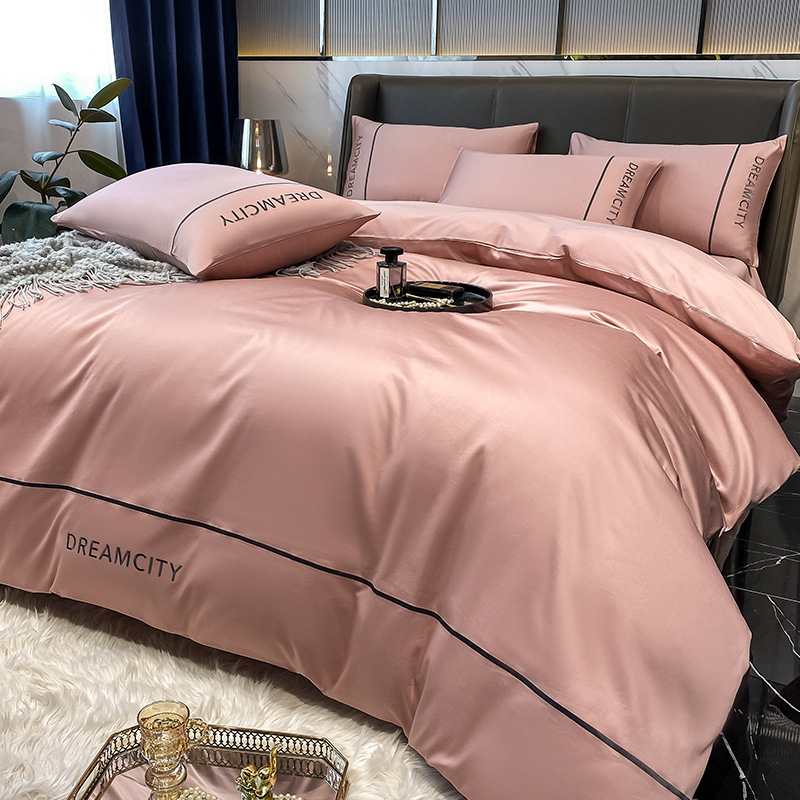 Four-piece cotton long-staple cotton spring and autumn cotton bedspread bedding high-grade bedspread