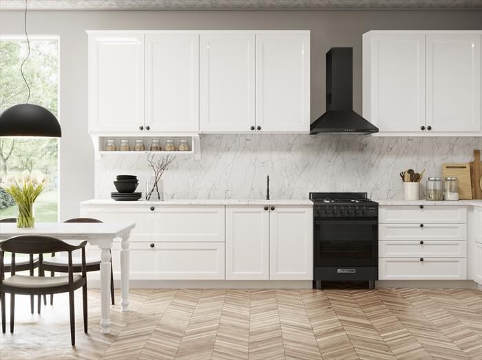 GLEM GAS - Cucina SA66TMBK Classe A-Nero Carbone