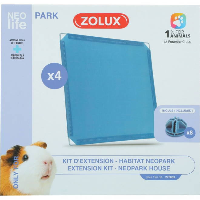 Zolux Nlife Habitat Ekstra Plater til Neopark Modulært Marsvinsbur 4-pk