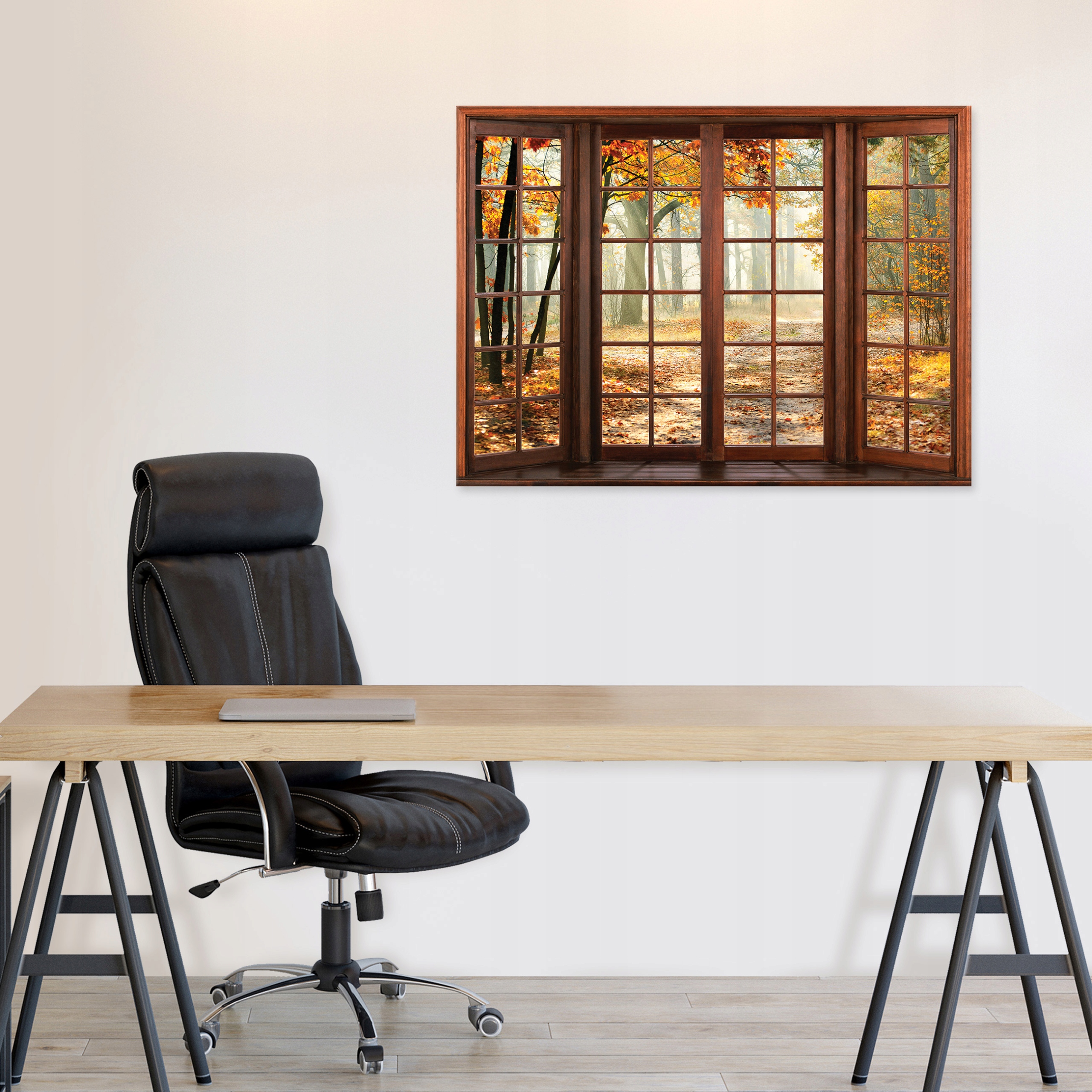 3D canvas print featuring a forest, trees, and nature scenery, suitable for a bedroom or living room, 40x30 cm