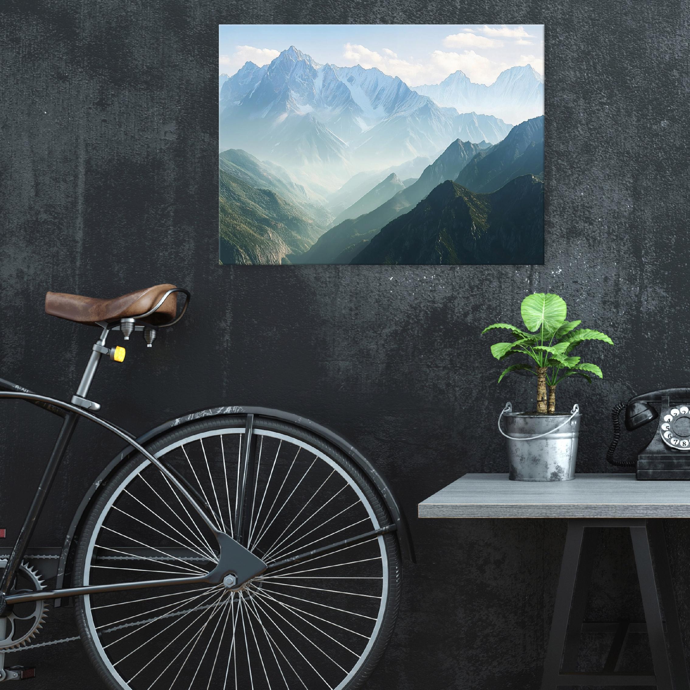 Mountain landscape painting for the living room, bedroom, or kitchen on a 40x30 canvas