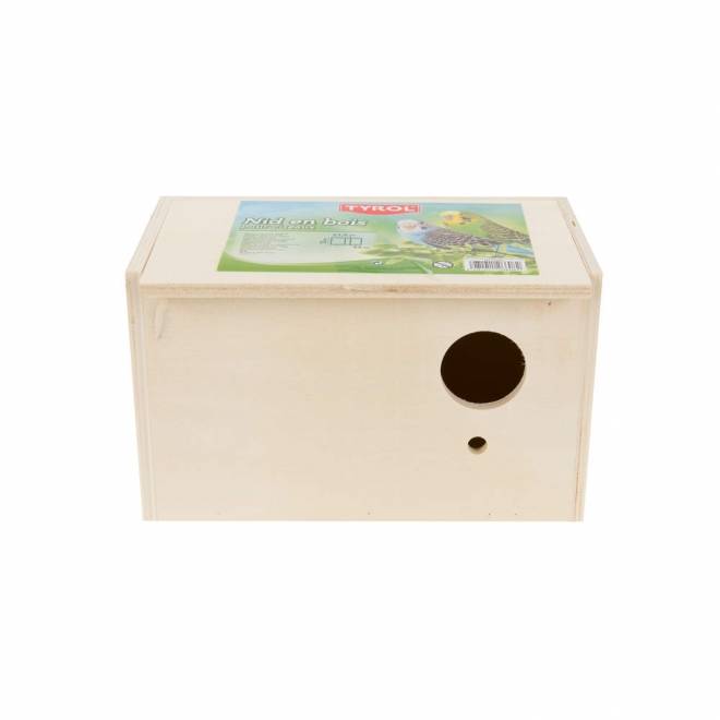 Tyrol Fuglebo av tre 21,5x13x13cm