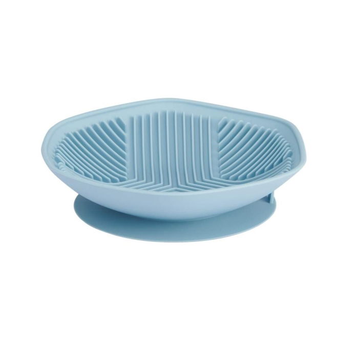 Basic Yummy Hundeskål Slow Feeder Hexagon Blå