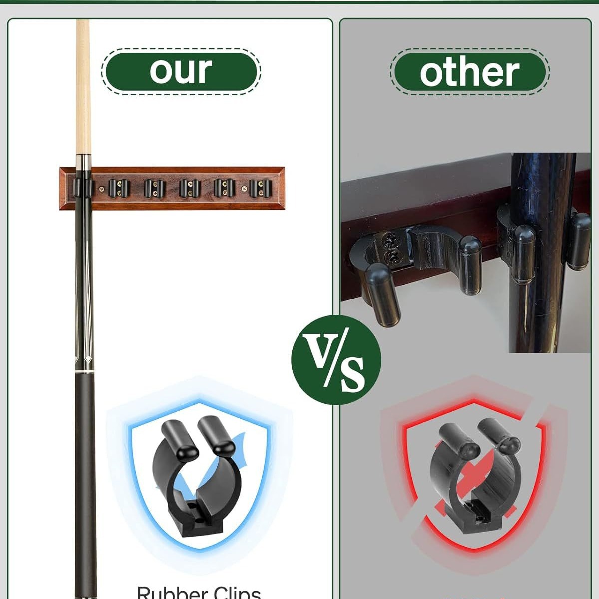 Wooden billiard storage rack wall-mounted billiard cue finishing rack billiard supplies storage rack