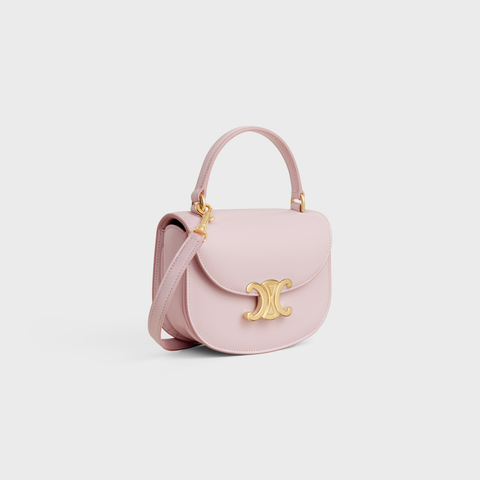 MINI BESACE CLEA IN SHINY CALFSKIN PASTEL PINK