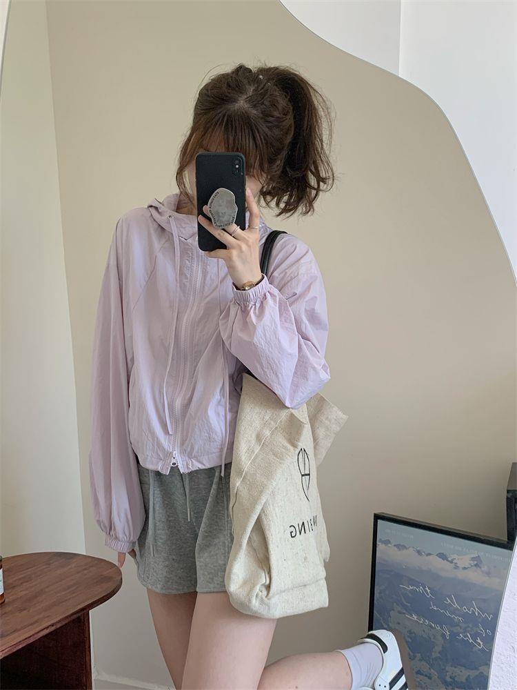 Thin high-end joker drawstring casual coat in summer