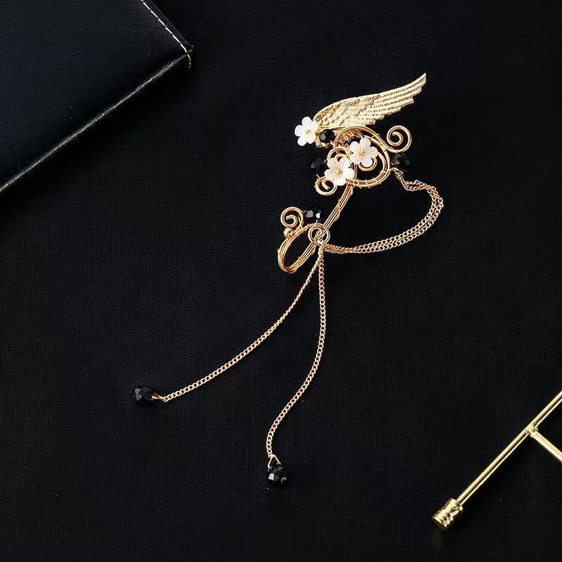 Earclip retro earrings tassel earrings