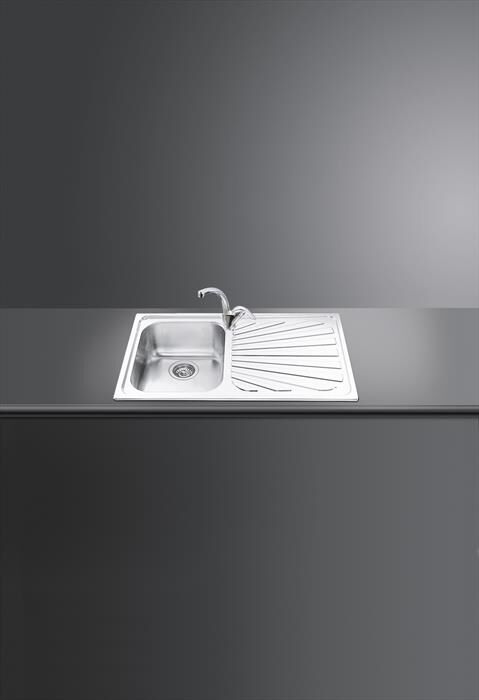 SMEG - Lavello lineare SP861D 1 vasche-Acciaio Inox