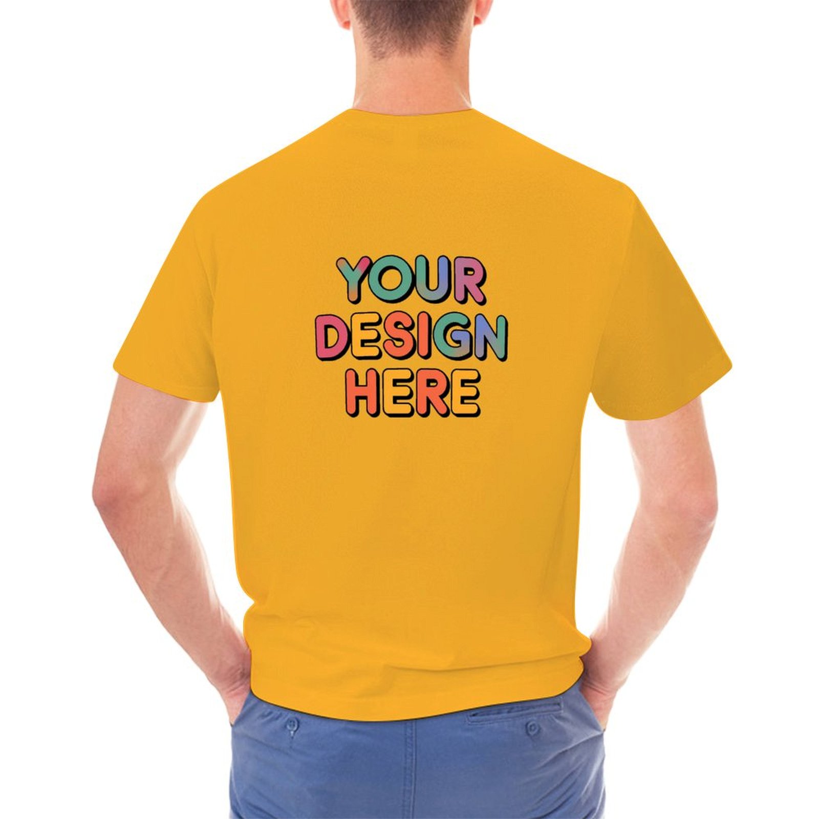 Customized Men’s T-Shirt Back Print in Pure Cotton