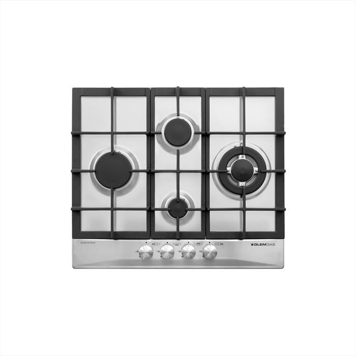 GLEM GAS - Piano cottura a gas GT645HIX- 58,5cm-Acciaio Satinato