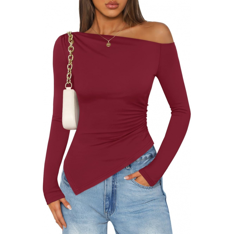 Women's Off The Shoulder Tops 2026 Long Sleeve