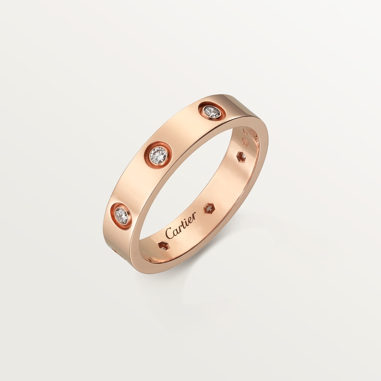 LOVE ring, small model, 8 diamonds